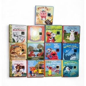 Little Tikes Story Dream Machine 13 Stories Lot Elmo Dinosaur Shark Pig Cat Lion